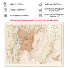 Cargar imagen en el visor de la galería, Digitally Restored and Enhanced 1920 Cairo Egypt Map Print - Vintage Map of Egypt Poster - General Map of Cairo Egypt Wall Art Print