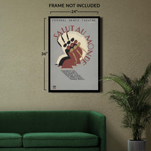 Cargar imagen en el visor de la galería, Digitally Restored and Enhanced 1937 New York Federal Dance Theatre Salut au Monde WPA Federal Art Project Poster - Depression Era Art Deco - Archival Reproduction