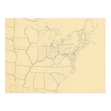 Load image into Gallery viewer, Digitally Restored and Enhanced 1941 Underground Railroad Map of the United States - Vintage Underground Railroad Map of United States Wall Art Poster