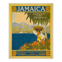 Cargar imagen en el visor de la galería, Digitally Restored and Enhanced 1910 Jamaica Gem of the Tropics Caribbean Travel Poster - Tropical Island Tourism Art - Archival Reproduction