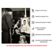 Load image into Gallery viewer, Digitally Restored and Enhanced 1940 Diego Rivera Poster Photo - Vintage Photo of Diego Rivera and Frida Kahlo Painting - Old Diego Rivera Wall Art Print