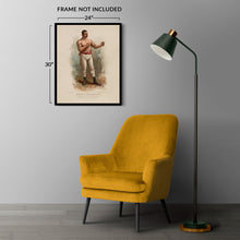 Cargar imagen en el visor de la galería, Digitally Restored and Enhanced 1883 John L Sullivan Photo Print - Vintage Photo of Heavyweight Champion Pugilist John L Sullivan Wall Art Poster