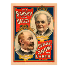 Load image into Gallery viewer, 1897 The Barnum & Bailey Greatest Show on Earth Poster Print - Vintage Barnum and Bailey The Greatest Show on Earth Wall Art