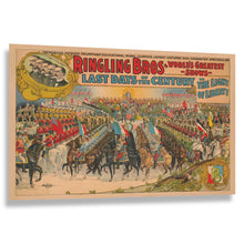 Load image into Gallery viewer, Digitally Restored and Enhanced 1899 Ringling Bros Circus Poster - Light of Liberty Patriotic Parade - Victorian Americana - Archival Print