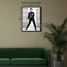 Cargar imagen en el visor de la galería, Digtally Restored and Enhanced 1957 Elvis Presley Photo Print - Vintage Photo of Elvis Presley on Jailhouse Rock - Old Poster of Elvis Presley Wall Art