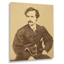 Load image into Gallery viewer, Digitally Restored and Enhanced 1860 John Wilkes Booth Photo Print - Vintage Portrait Photo of Stage Actor John Wilkes Booth Sitting Poster