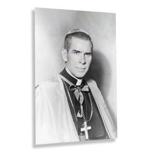 Load image into Gallery viewer, Digitally Restored and Enhanced 1952 Bishop Fulton J Sheen Photo Print - Vintage Portrait Photo of Catholic Church Archbishop Fulton Sheen Wall Art Poster