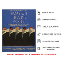Load image into Gallery viewer, Digitally Restored and Enhanced 1937 Staten Island Foreign Trade Zone WPA Federal Art Project Poster - Depression Era Art Deco - Archival Reproduction