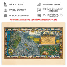 Load image into Gallery viewer, Digitally Restored and Enhanced 1932 Oregon Trail Map Poster - Vintage Map of The Oregon Trail Wall Art Print - Oregon Trail History Map