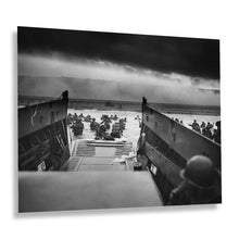 Load image into Gallery viewer, Digitally Restored and Enhanced 1944 Into The Jaws of Death Photo Print - Vintage Photo of the D-Day Normandy Landing of US Army Troops Wall Art Poster