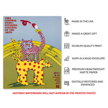 Cargar imagen en el visor de la galería, 1981 Central Pennsylvania Festival of the Arts Poster Print - Vintage CPFA Poster by Lanny Sommese - CFPA Wall Art Poster