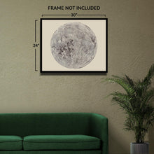Load image into Gallery viewer, Digitally Restored and Enhanced 1971 Surface of The Moon Map Poster - Vintage Map of The Moon Wall Art Print - Old Map of The Moon Wall Poster