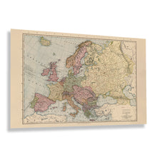 Load image into Gallery viewer, Digitally Restored and Enhanced 1912 Europe Map Poster - Vintage Library Atlas Map of Europe Poster - Old Map of Europe Wall Art Print