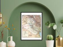 Cargar imagen en el visor de la galería, Digitally Restored and Enhanced 2004 Iraq Railroad Map Poster - Print Map of Iraq Railroad System - Railroad Map of Iraq Wall Art