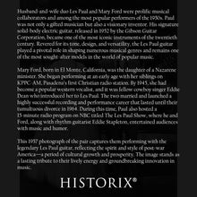 Cargar imagen en el visor de la galería, Digitally Restored and Enhanced 1957 Les Paul & Mary Ford Photo Print - Vintage Portrait Photo of Les Paul and Mary Ford Playing Guitar Poster