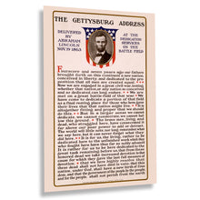 Load image into Gallery viewer, Digitally Restored and Enhanced 1909 The Gettysburg Address Poster Print - Vintage Poster Gettysburg Address Speech by President Abraham Lincoln Wall Art