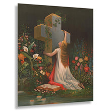 Load image into Gallery viewer, Digitally Restored and Enhanced 1875 Simply to Thy Cross I Cling Victorian Christian Print - Religious Art History - Archival Reproduction