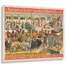 Cargar imagen en el visor de la galería, Digitally Restored and Enhanced 1895 Barnum & Bailey Circus Poster - Ethnological Congress World Cultures Exhibition - Gilded Age - Archival Print