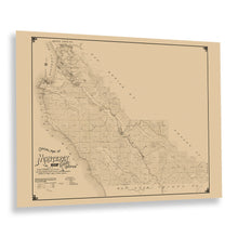 Load image into Gallery viewer, Digitally Restored and Enhanced 1898 Monterey County California Map Poster - Vintage Map Print of Monterey CA - Official Map of Monterey County California