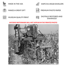 Load image into Gallery viewer, Digitally Restored and Enhanced 1939 Rust Cotton Picker Photo Print - Old Photo of Cotton Picker in Cloverdale Plantation Clarksdale Mississippi Poster