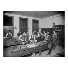 Load image into Gallery viewer, Digitally Restored and Enhanced 1900 St. George&#39;s Trade School Photo Print - Old Poster Photo of Plumbing Class in St. George&#39;s Trade School New York City

