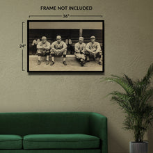 Load image into Gallery viewer, Digitally Restored and Enhanced 1915 Babe Ruth Poster Photo - Vintage Photo Print of Boston Red Sox Players Babe Ruth Ernie Shore Rube Foster & Del Gainer