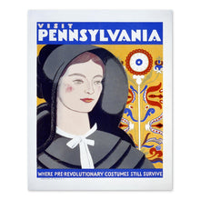 Load image into Gallery viewer, Digitally Restored and Enhanced 1938 Visit Pennsylvania Travel Poster - WPA Federal Art Project - Colonial Heritage Tourism - Museum-Quality Reproduction