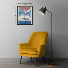 Cargar imagen en el visor de la galería, Digitally Restored and Enhanced 1943 US Coast Guard Small Boats Enlist WWII WPA Federal Art Project Poster - World War II Military Recruitment - Archival Reproduction