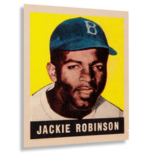Cargar imagen en el visor de la galería, Digitally Restored and Enhanced 1948 Jackie Robinson Poster Matte - Vintage Poster of Brooklyn Dodgers Baseball Player Jackie Robinson Wall Art Print
