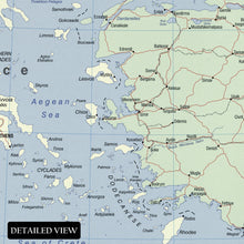 Load image into Gallery viewer, Digitally Restored and Enhanced 2006 Aegean Sea Region Map Poster - Print Map of The Aegean Sea Region - Aegean Sea Region Map of The Mediterranean Sea Wall Art