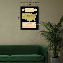Load image into Gallery viewer, Digitally Restored and Enhanced 1845 Lincoln Highway Map Poster - Vintage Map Print of The Lincoln Highway Route from New York City to San Francisco