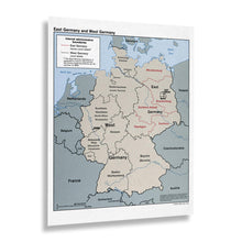 Load image into Gallery viewer, Digitally Restored and Enhanced 1990 East Germany & West Germany Map Print - Old Map of Germany Poster - Vintage Map of East and West Germany Wall Art