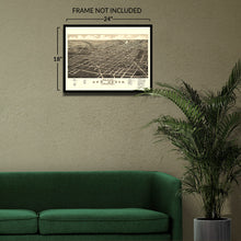 Load image into Gallery viewer, Digitally Restored and Enhanced 1880 Ann Arbor Michigan Map Poster - Old Panoramic View of Ann Arbor City Washtenaw County Michigan Wall Art Print