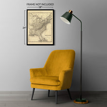 Load image into Gallery viewer, Digitally Restored and Enhanced 1835 Map of Eastern United States Poster - Vintage Eastern Half Map of the United States Wall Art - Old USA Map Poster Print