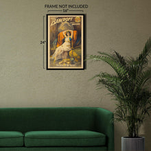 Load image into Gallery viewer, Digitally Restored and Enhanced 1895 Frederick Bancroft Slave of the Orient Poster - Victorian Theater Magic - Gilded Age Vaudeville - Archival Print