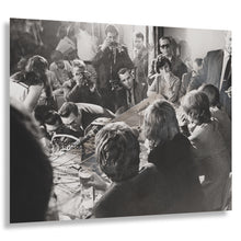 Cargar imagen en el visor de la galería, Digitally Restored and Enhanced 1965 Beatles Press Conference Photograph - Hotel Warwick New York - British Invasion - Archival Printt