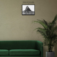 Cargar imagen en el visor de la galería, Digitally Restored and Enhanced 1914 Old Shiprock Photo Print - Vintage Photo of Two Navajo Indians on Horses Near The Base of Old Shiprock Poster Wall Art