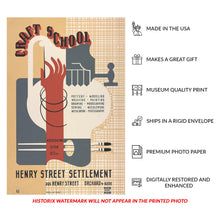 Load image into Gallery viewer, Digitally Restored and Enhanced 1936 New York Craft School WPA Federal Art Project Poster - Depression Era Art Deco - Archival Reproduction