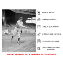 Cargar imagen en el visor de la galería, Digitally Restored and Enhanced 1924 Walter Johnson Photo Print - Vintage Photo of Washington Senators Baseball Player Walter Johnson Poster Wall Art