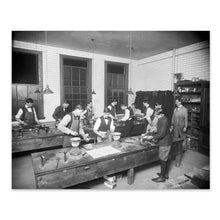 Load image into Gallery viewer, Digitally Restored and Enhanced 1900 St. George's Trade School Photo Print - Old Poster Photo of Plumbing Class in St. George's Trade School New York City