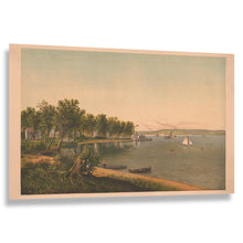 Load image into Gallery viewer, Digitally Restored and Enhanced 1878 Chautauqua Lake New York Victorian Landscape Print - Gilded Age American Scenic Art - Archival Reproduction