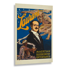 Load image into Gallery viewer, Digitally Restored and Enhanced 1913 Laurant Magician Illusionist Vaudeville Entertainment Poster - Golden Age of Magic History - Archival Reproduction