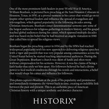 Cargar imagen en el visor de la galería, Digitally Restored and Enhanced 1950 William Branham Photo Print - Old Photo of WIlliam Branham Preaching at Sam Houston Coliseum - William Branham Poster