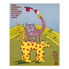 Cargar imagen en el visor de la galería, 1981 Central Pennsylvania Festival of the Arts Poster Print - Vintage CPFA Poster by Lanny Sommese - CFPA Wall Art Poster