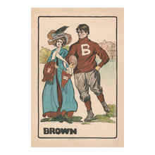Load image into Gallery viewer, Digitally Restored and Enhanced 1902 Brown University Vintage College Poster - Ivy League Football Athletics - Edwardian Era Sports Art - Archival Reproduction