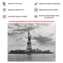 Cargar imagen en el visor de la galería, Digitally Restored and Enhanced 1910 Statue of Liberty New York Harbor Photo - Immigration Era Photography - American Landmark Documentation - Archival Print