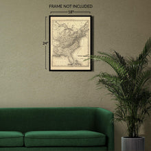 Load image into Gallery viewer, Digitally Restored and Enhanced 1835 Map of Eastern United States Poster - Vintage Eastern Half Map of the United States Wall Art - Old USA Map Poster Print