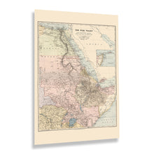 Load image into Gallery viewer, Digitally Restored and Enhanced 1910 The Nile Valley Map Print - Nile Valley Map Including Egypt Nubia Uganda Abyssinia British East Africa & Somali Land