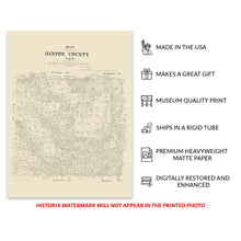 Cargar imagen en el visor de la galería, Digitally Restored and Enhanced 1879 Denton County Texas Map Print - History Map of the County of Denton Texas Wall Art - Vintage Texas Map Poster
