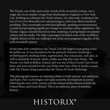 Load image into Gallery viewer, Digitally Restored and Enhanced 1911 The Titanic Photo Print - Vintage Photo of The Titanic Poster Wall Art - Old Poster Photo of RMS Titanic Ship